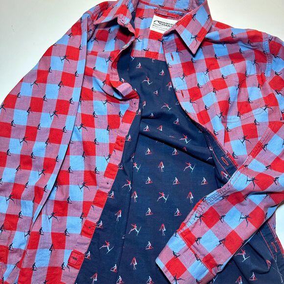 Mountain Khakis Freestyle LS Shirt Ski Tricks AOP Button Up Sz Medium - Picture 7 of 12